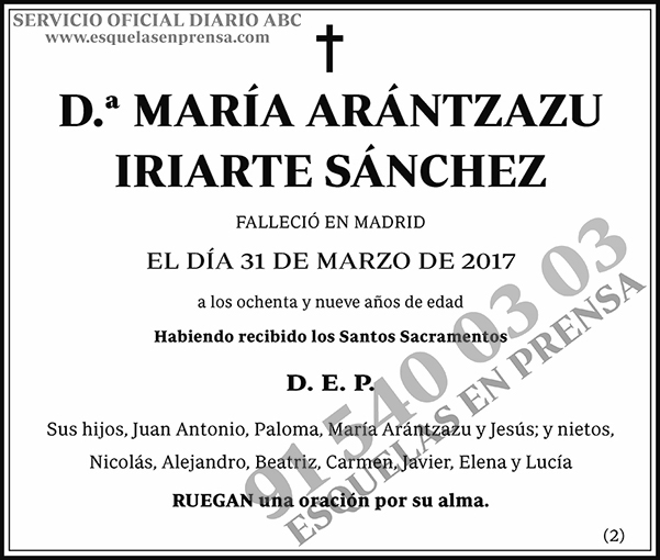 María Arántzazu Iriarte Sánchez